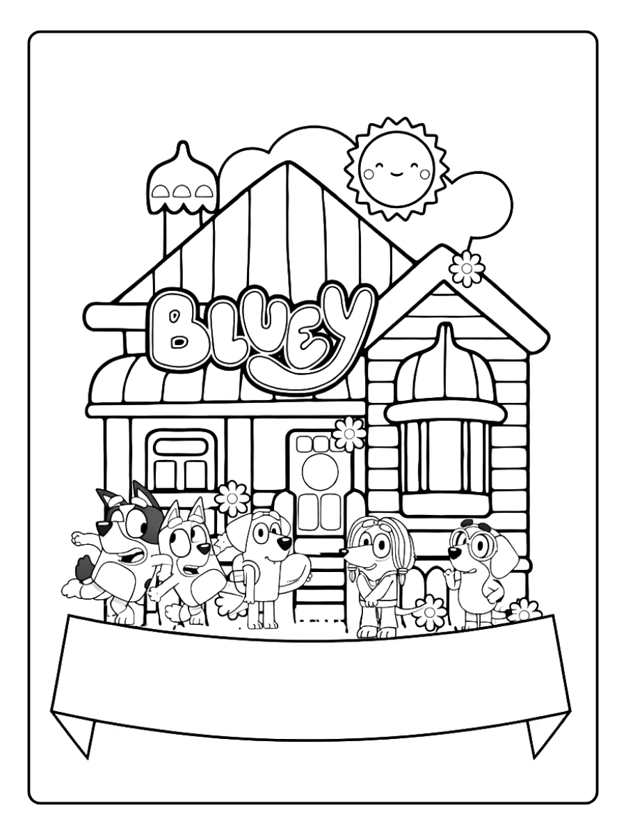 Coloriage Bluey et ses Amis (4)