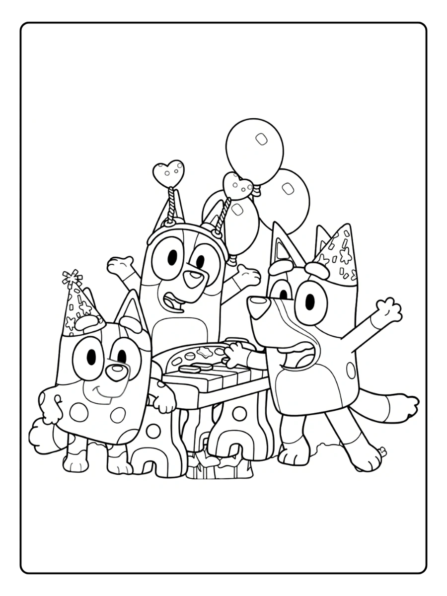 Coloriage Bluey et ses Amis (5)
