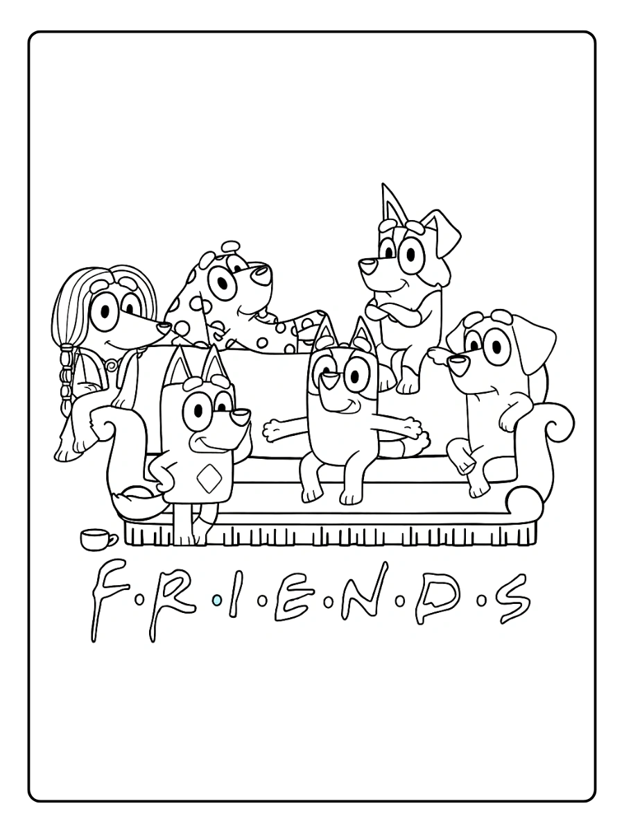 Coloriage Bluey et ses Amis (7)