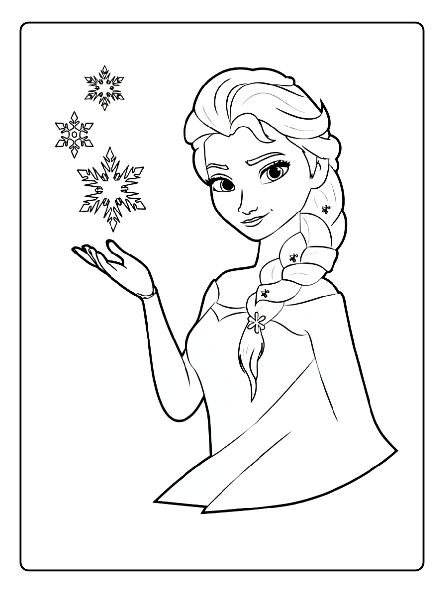 Coloriage Elsa Reine des Neiges (2)