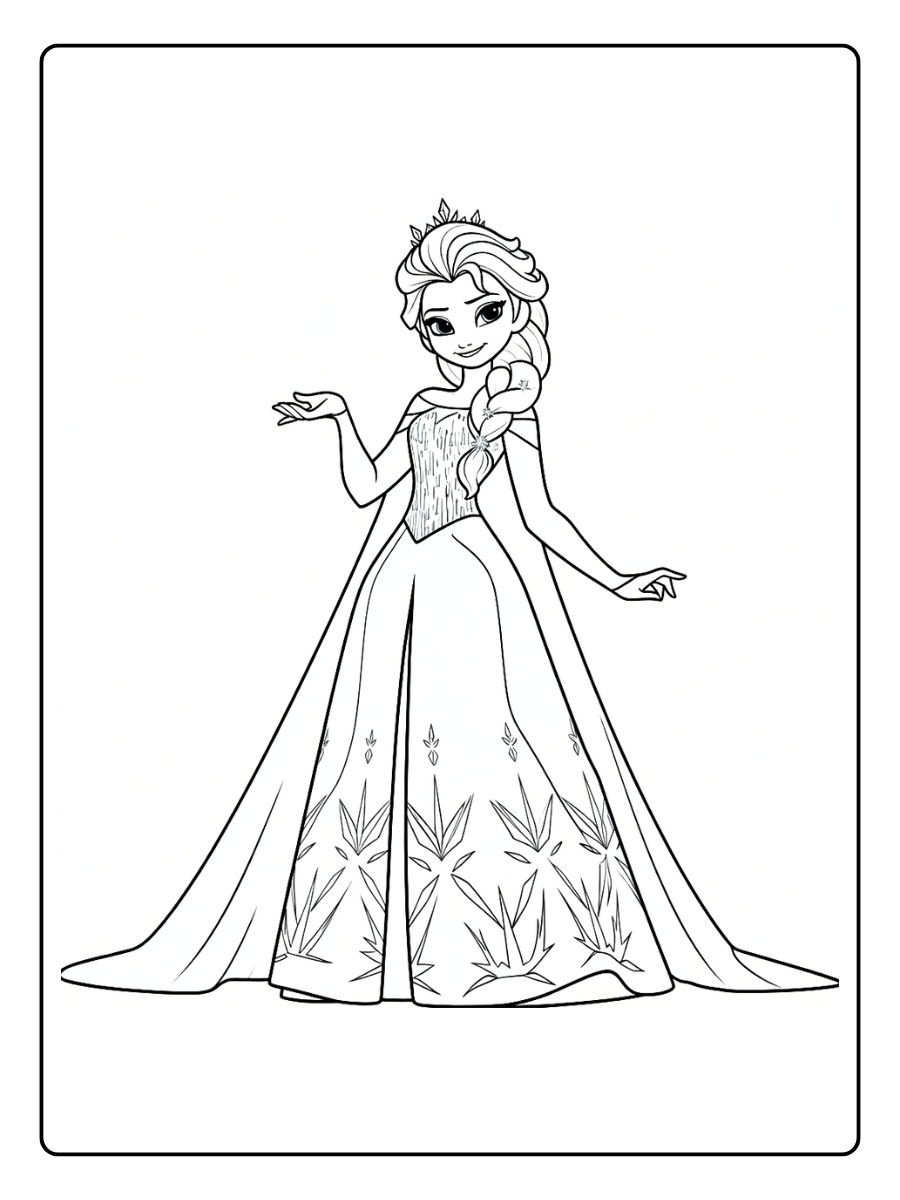 Coloriage Elsa Reine des Neiges (3)