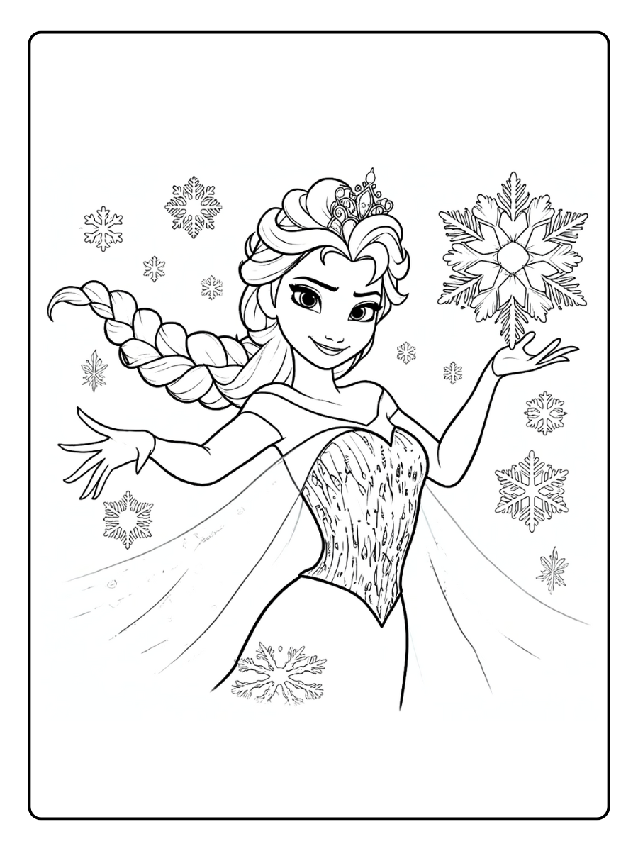 Coloriage Elsa Reine des Neiges (4)