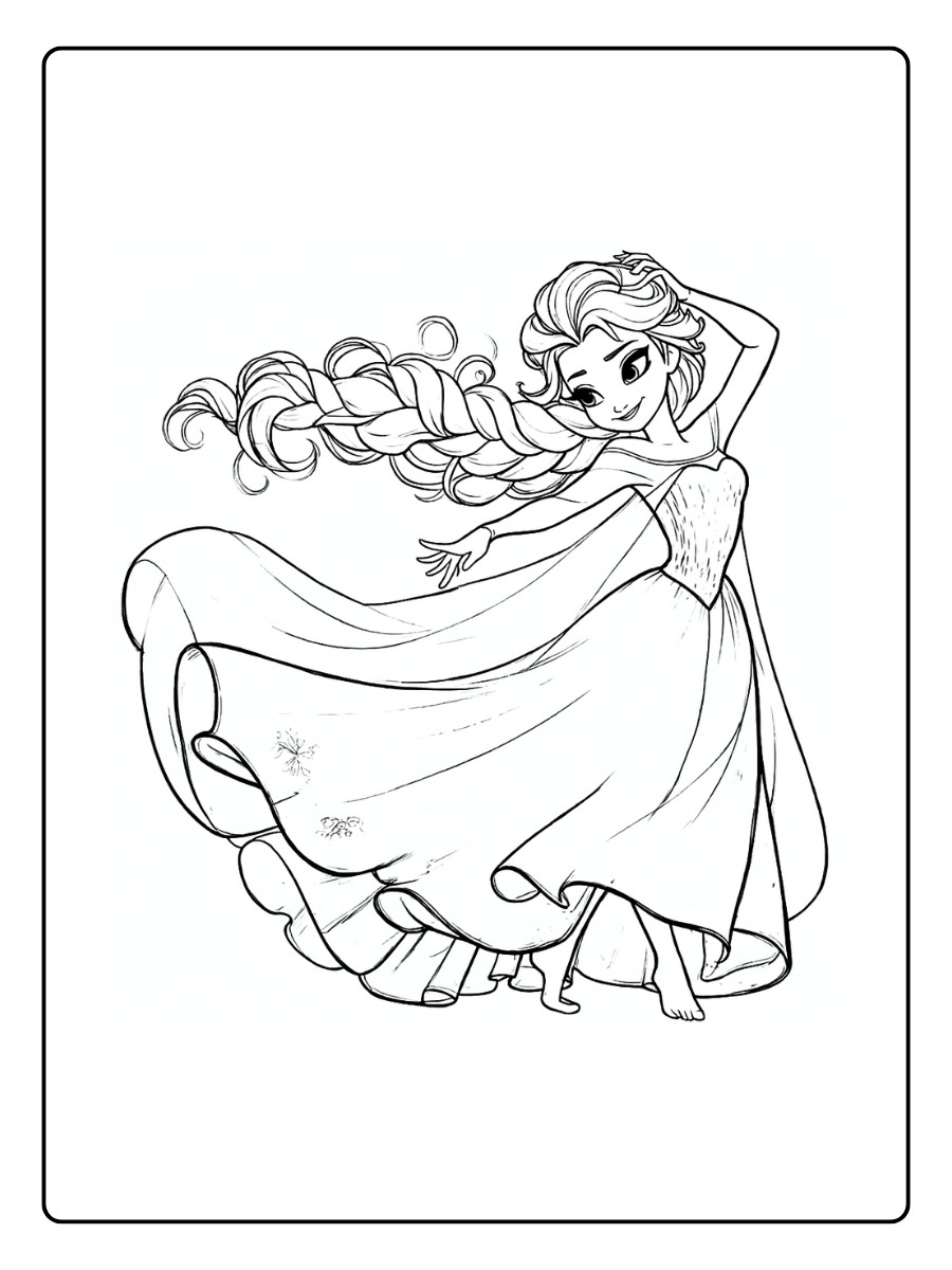 Coloriage Elsa Reine des Neiges (5)
