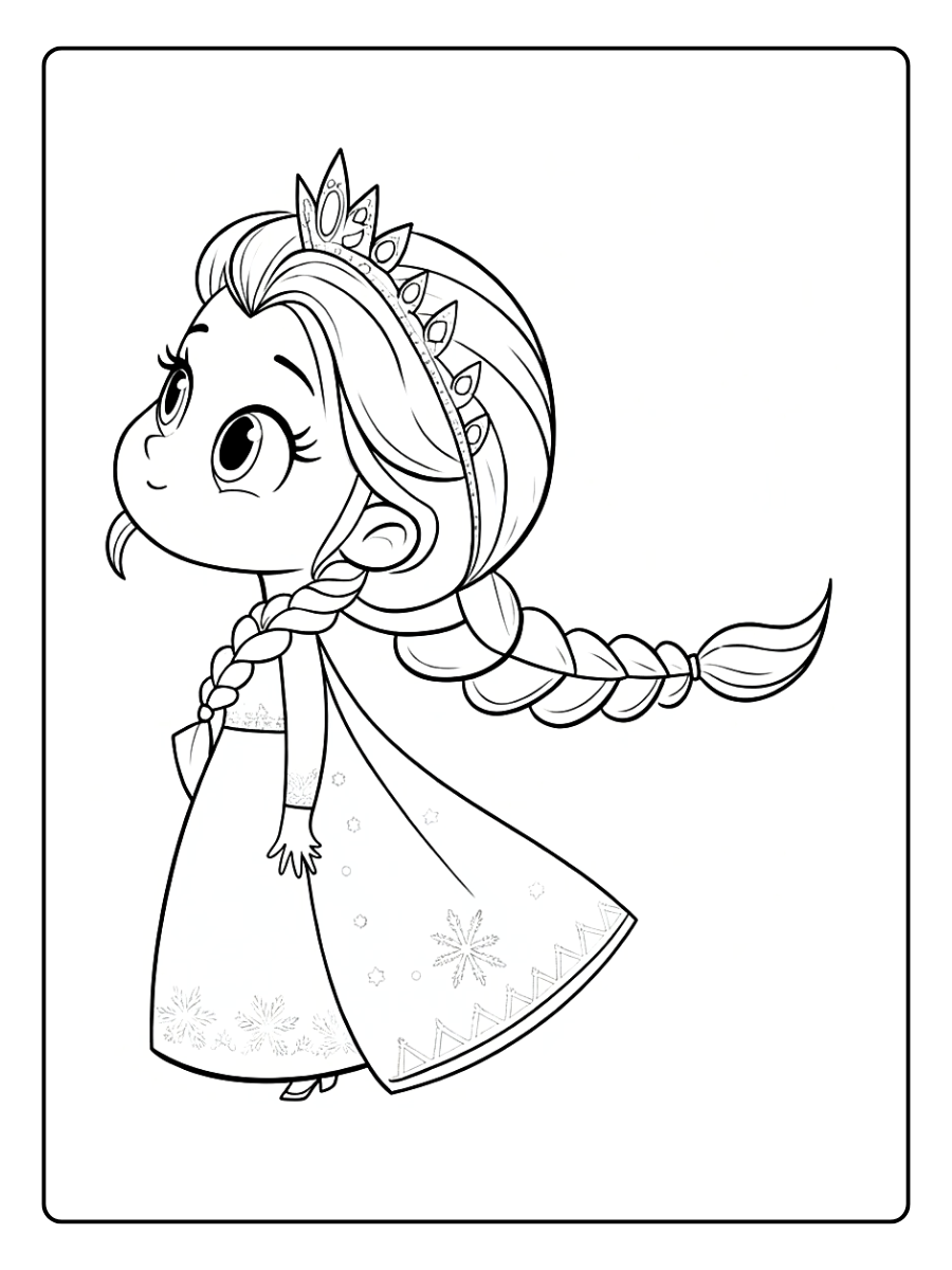 Coloriage Elsa Reine des Neiges (6)