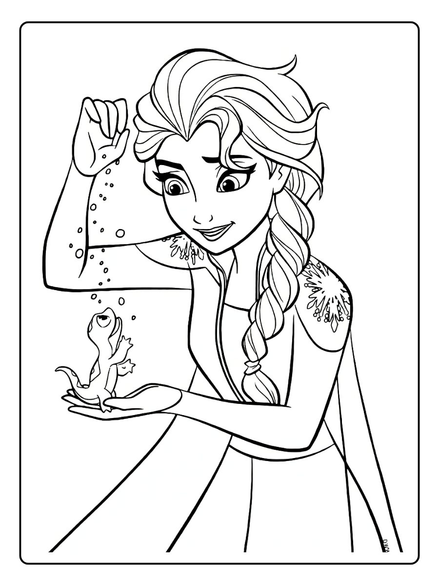 Coloriage Elsa Reine des Neiges (7)