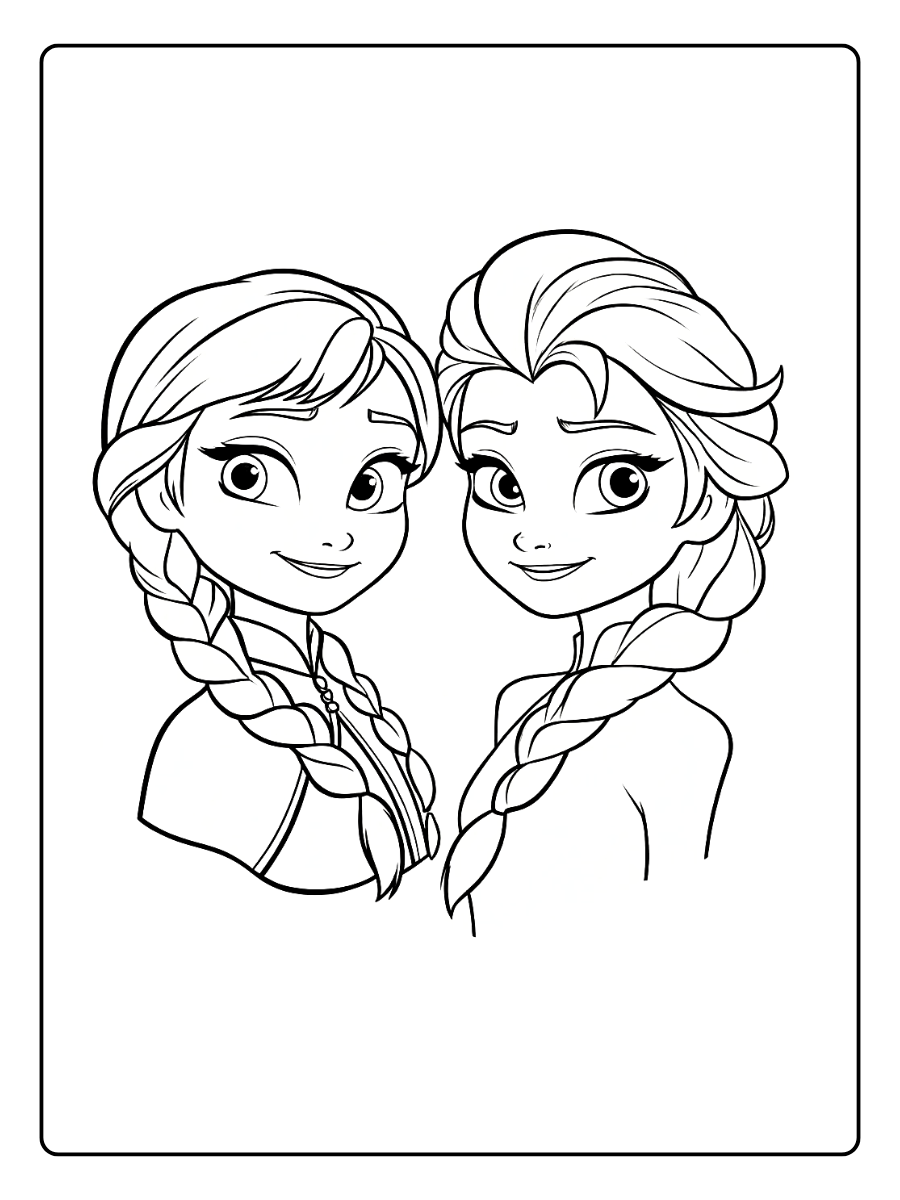 Coloriage Elsa et Anna (7)