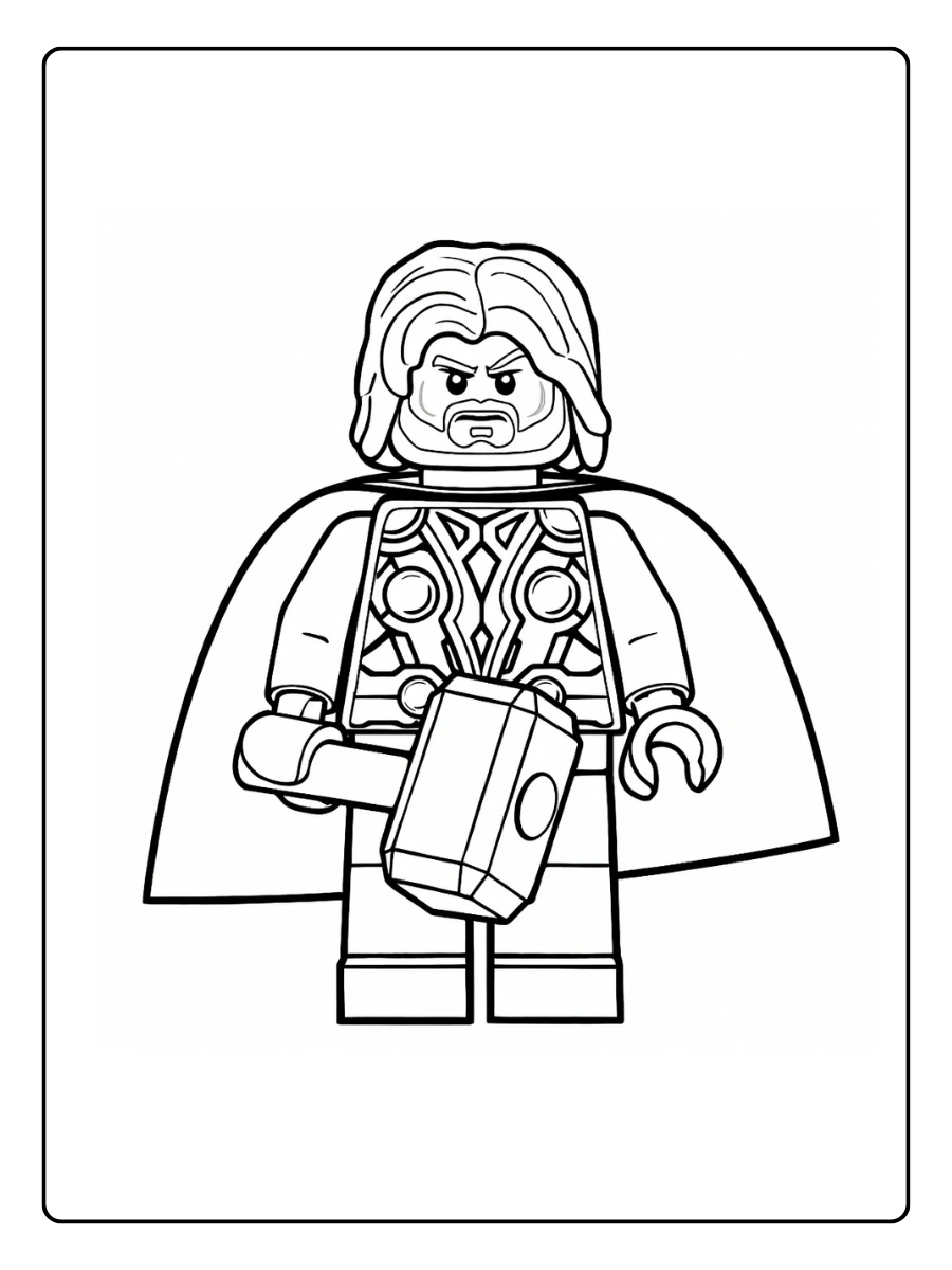 Coloriage LEGO Marvel et Avengers (2)