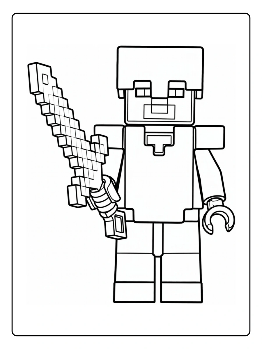 Coloriage LEGO Minecraft (2)