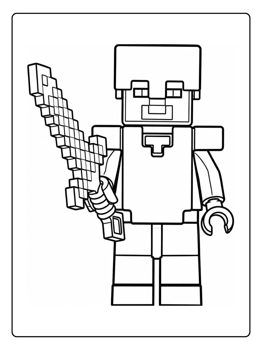Coloriage LEGO Minecraft (4)
