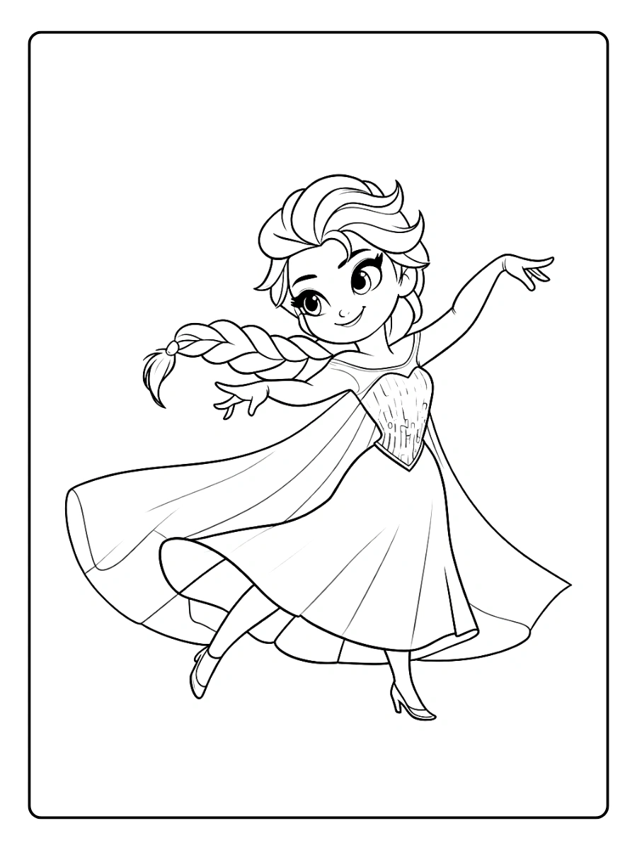 Coloriage Maternelle Reine des Neiges (2)