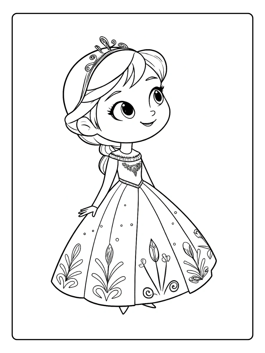 Coloriage Maternelle Reine des Neiges (3)