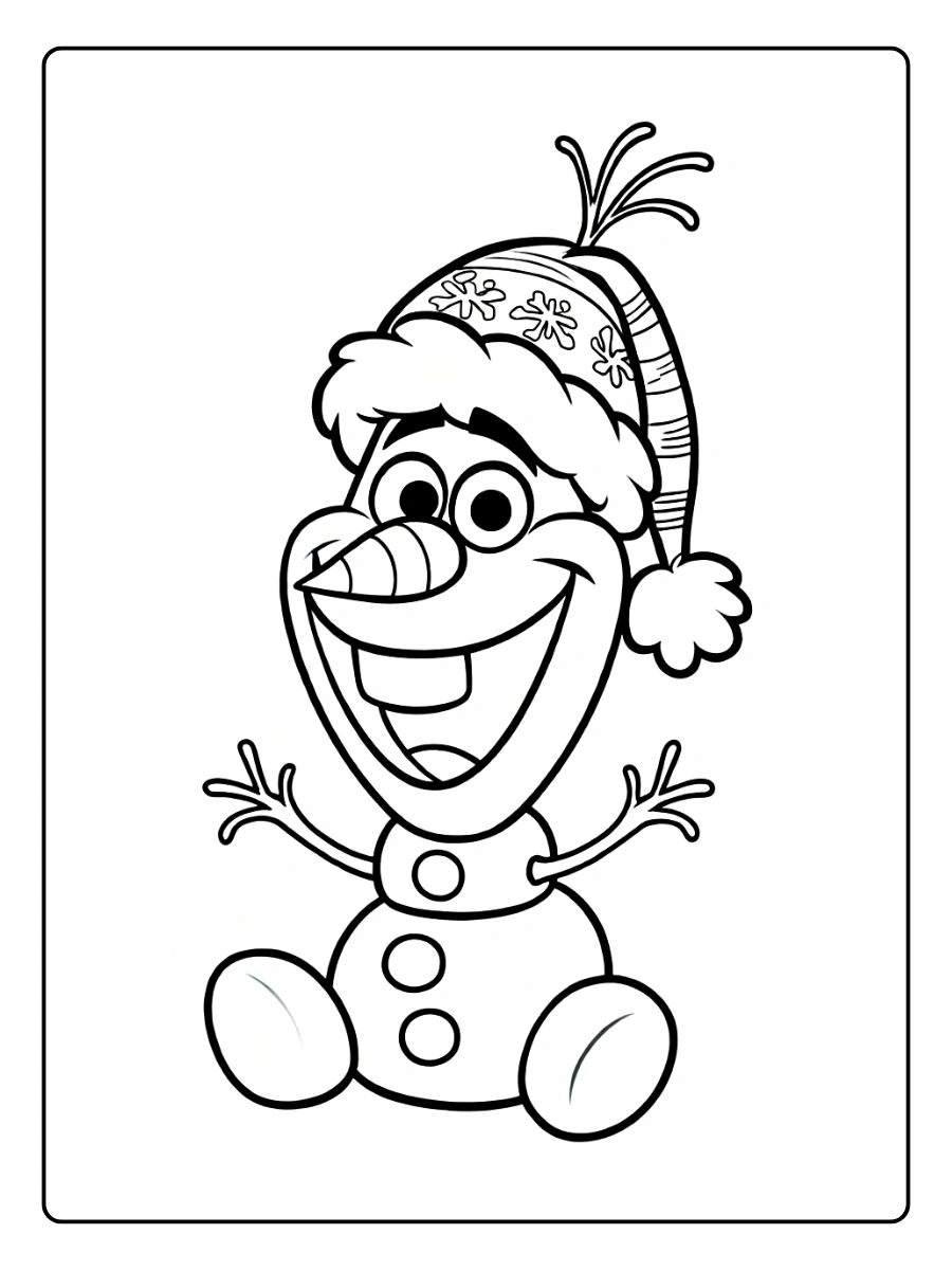Coloriage Olaf Reine des Neiges (2)