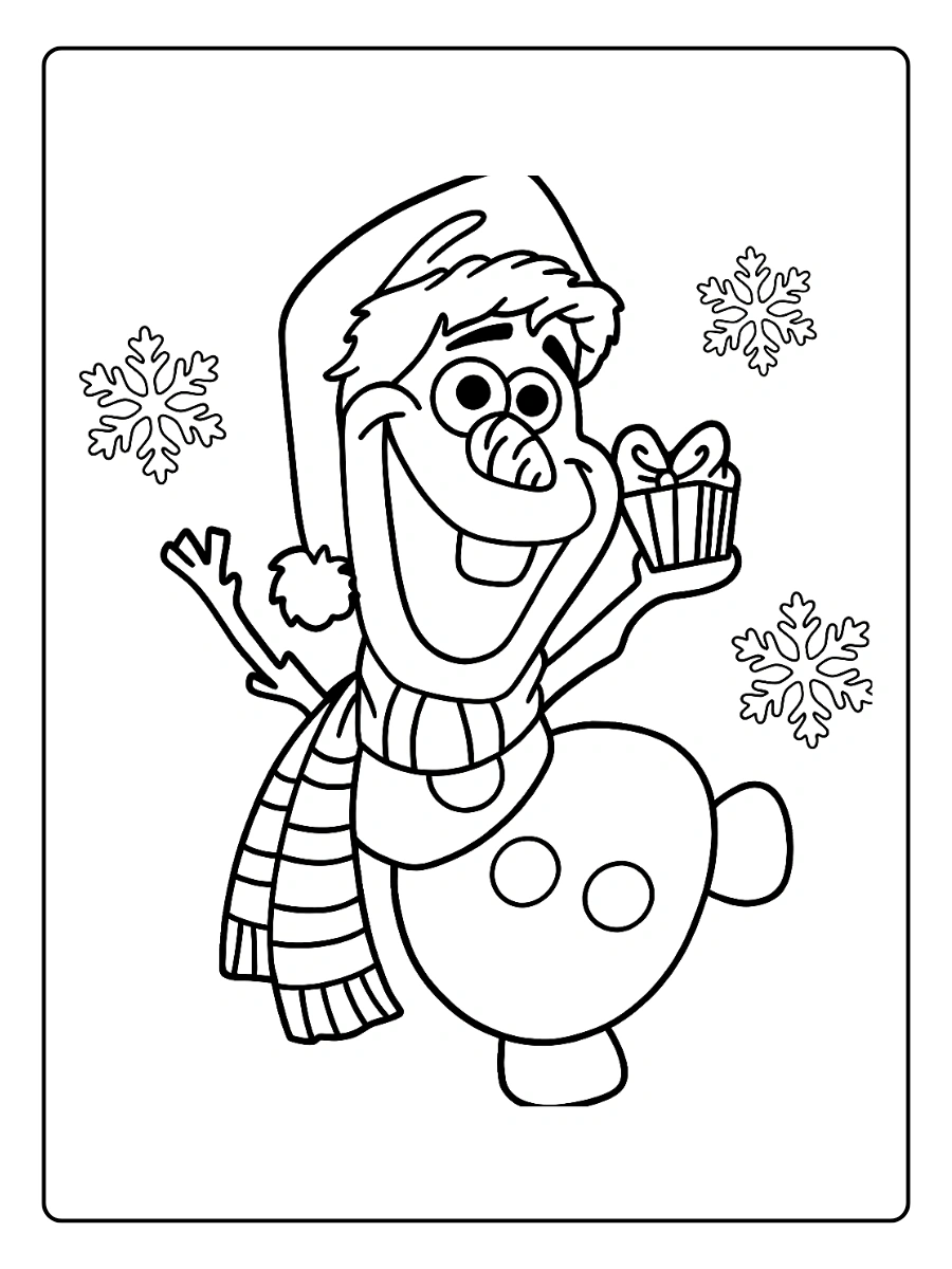 Coloriage Olaf Reine des Neiges (3)