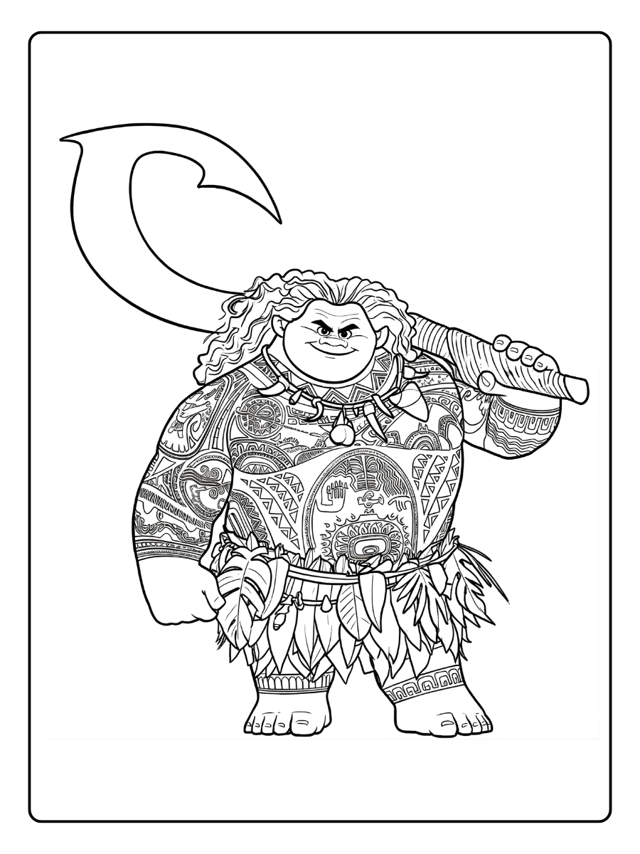 Coloriage Vaiana (6)