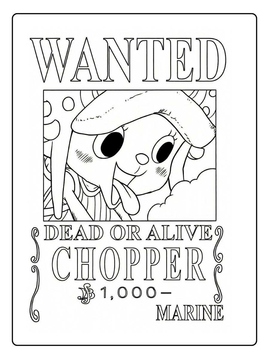 coloriage avis de recherche one piece (4)