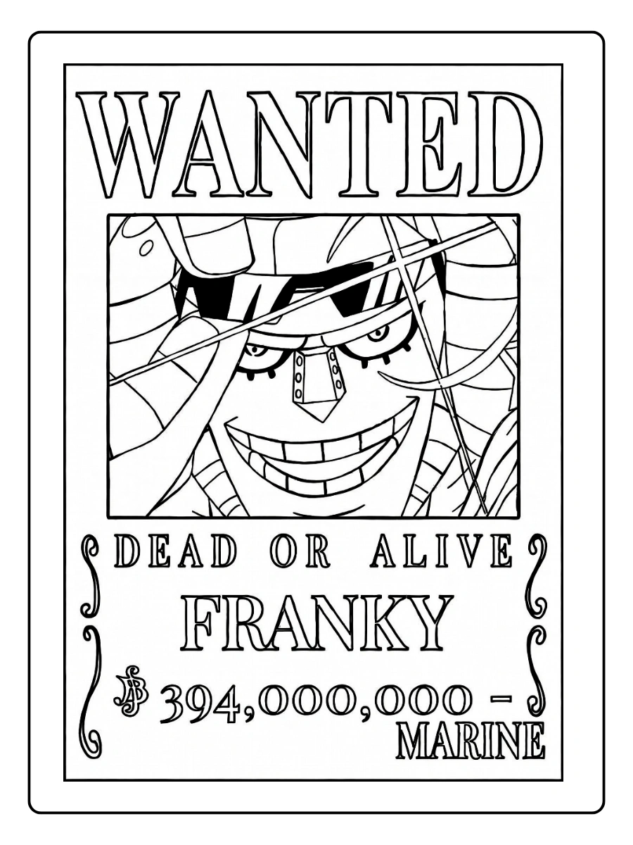 coloriage avis de recherche one piece (6)