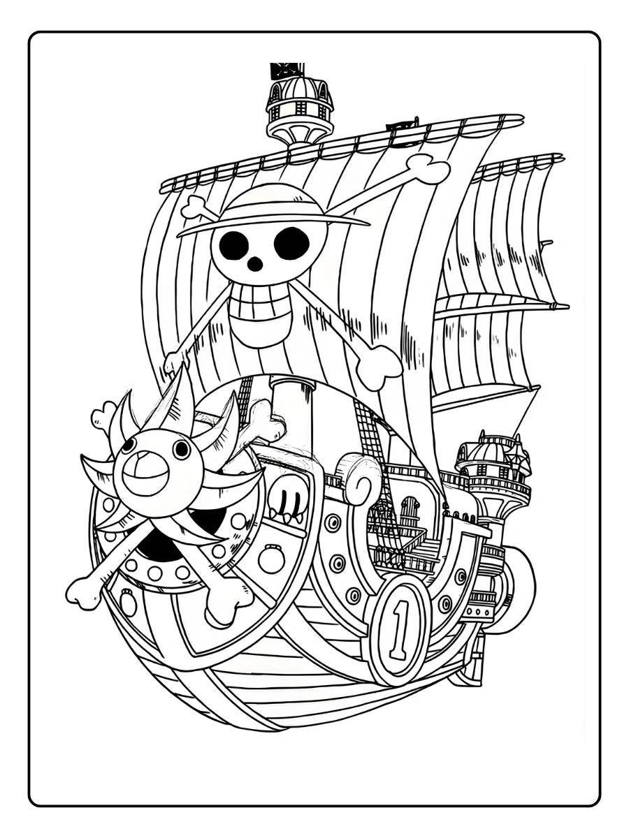 coloriage bateau one piece (1)