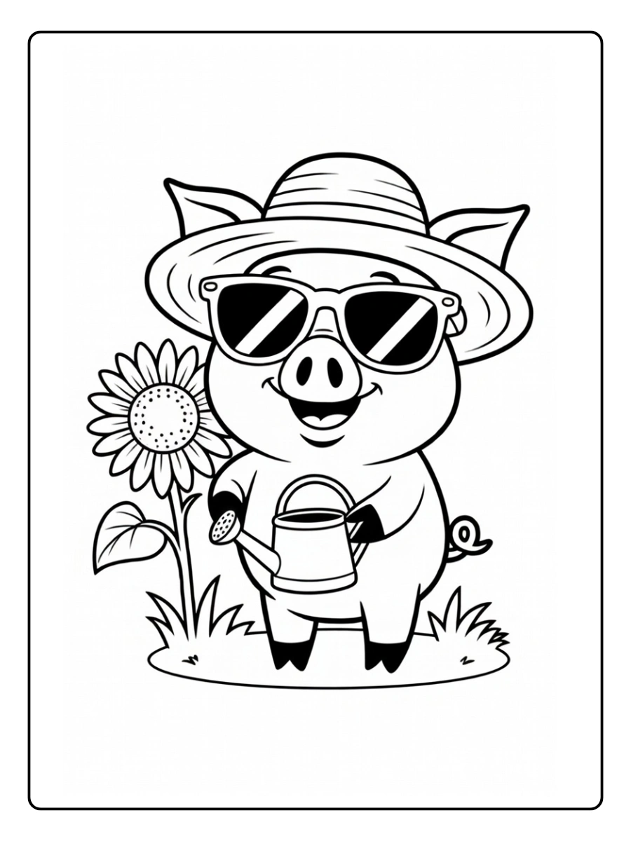 Coloriage Cochon (7)
