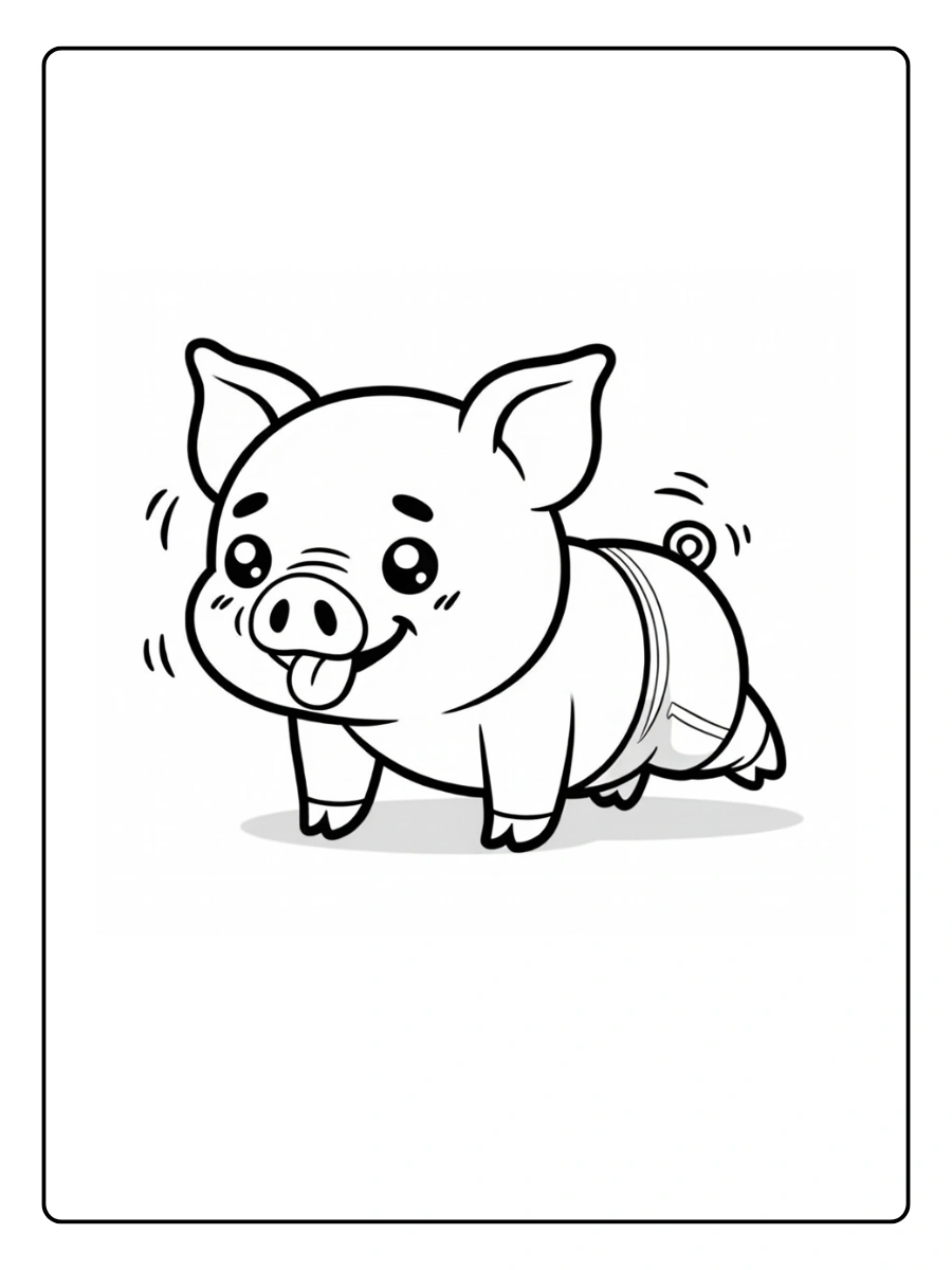 Coloriage Cochon (9)