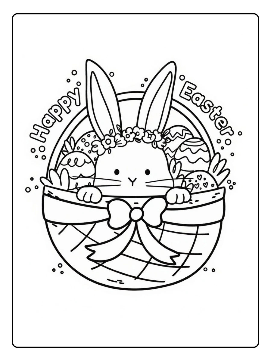 coloriage de Pâques Lapin (1)