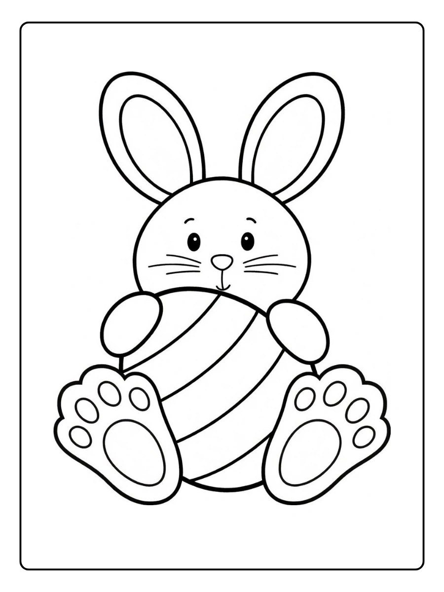 coloriage de Pâques Lapin (2)