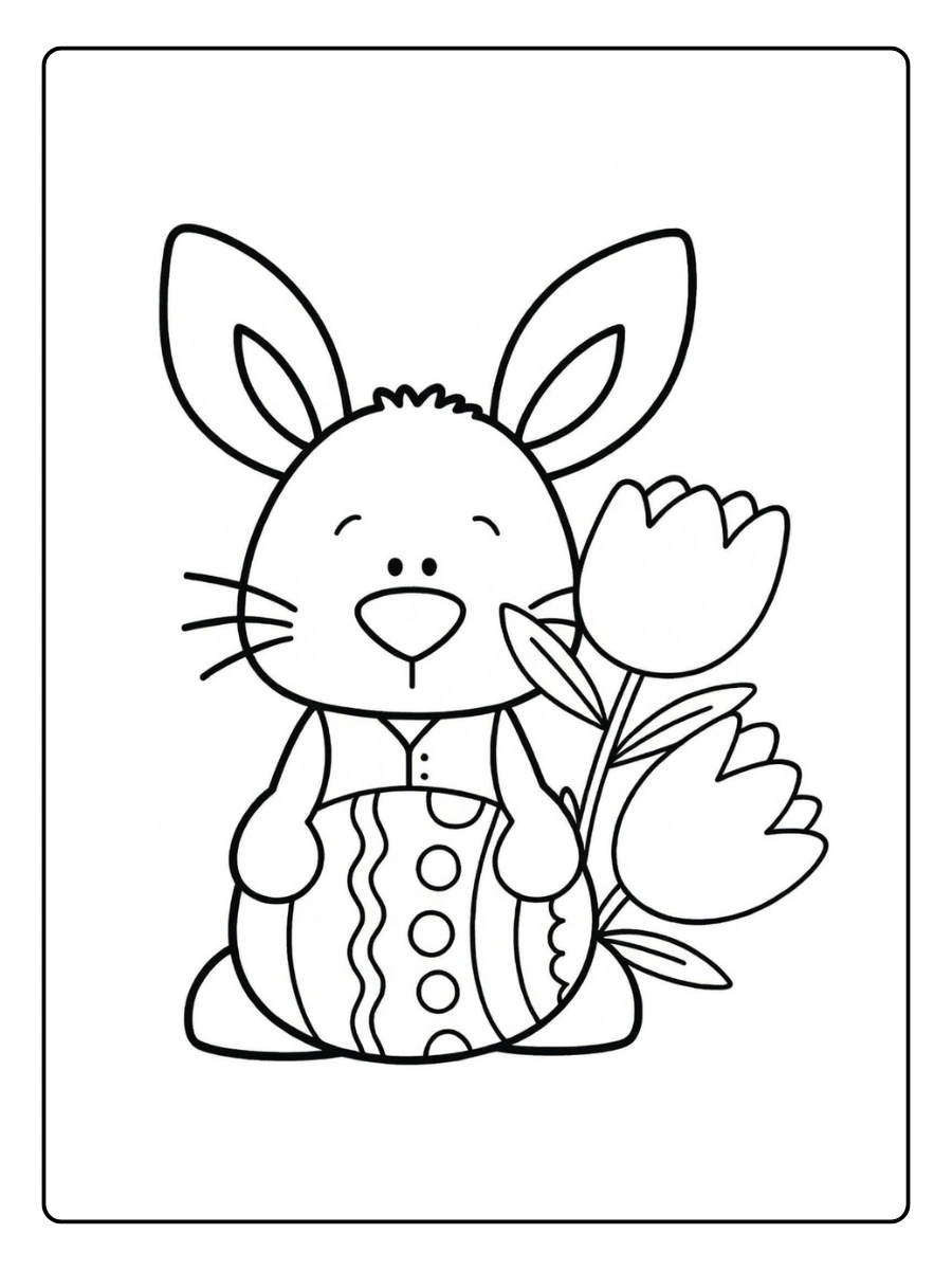 coloriage de Pâques Lapin (3)