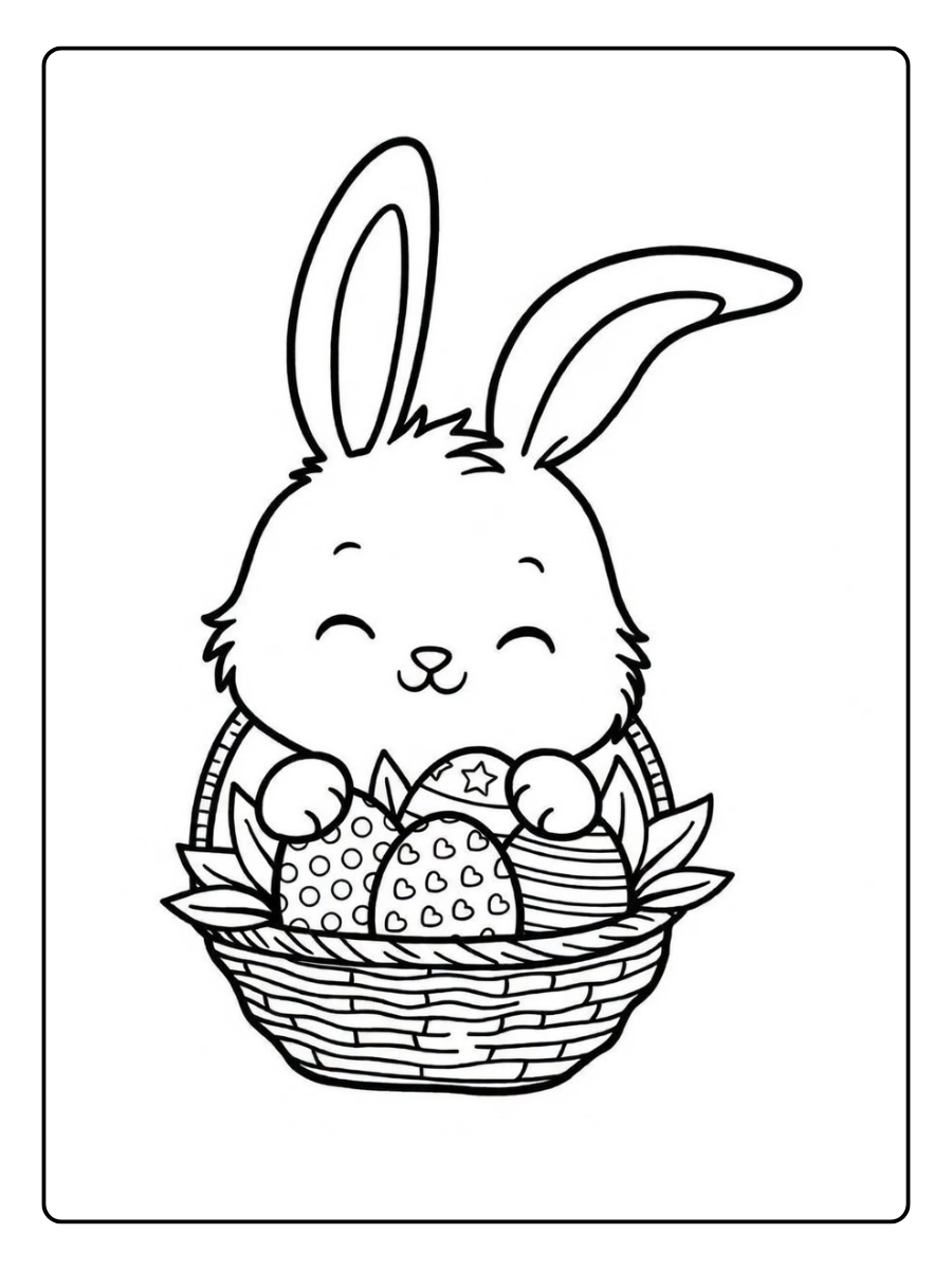 coloriage de Pâques Lapin (6)