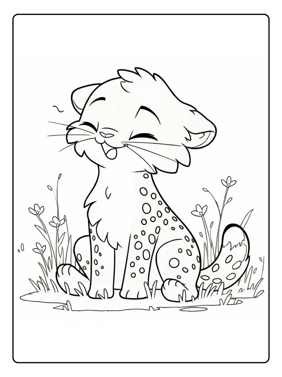 Coloriage Guépard (10)