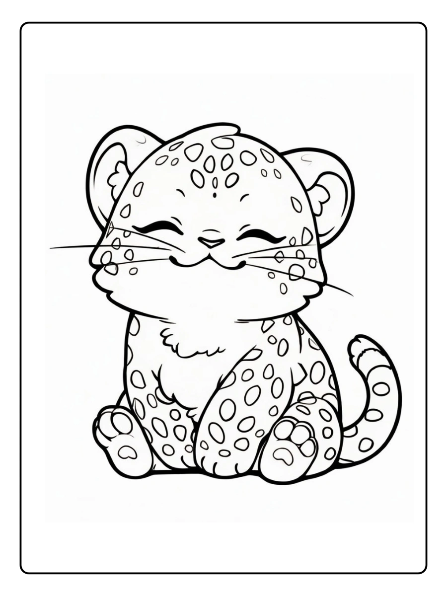 Coloriage Guépard (11)