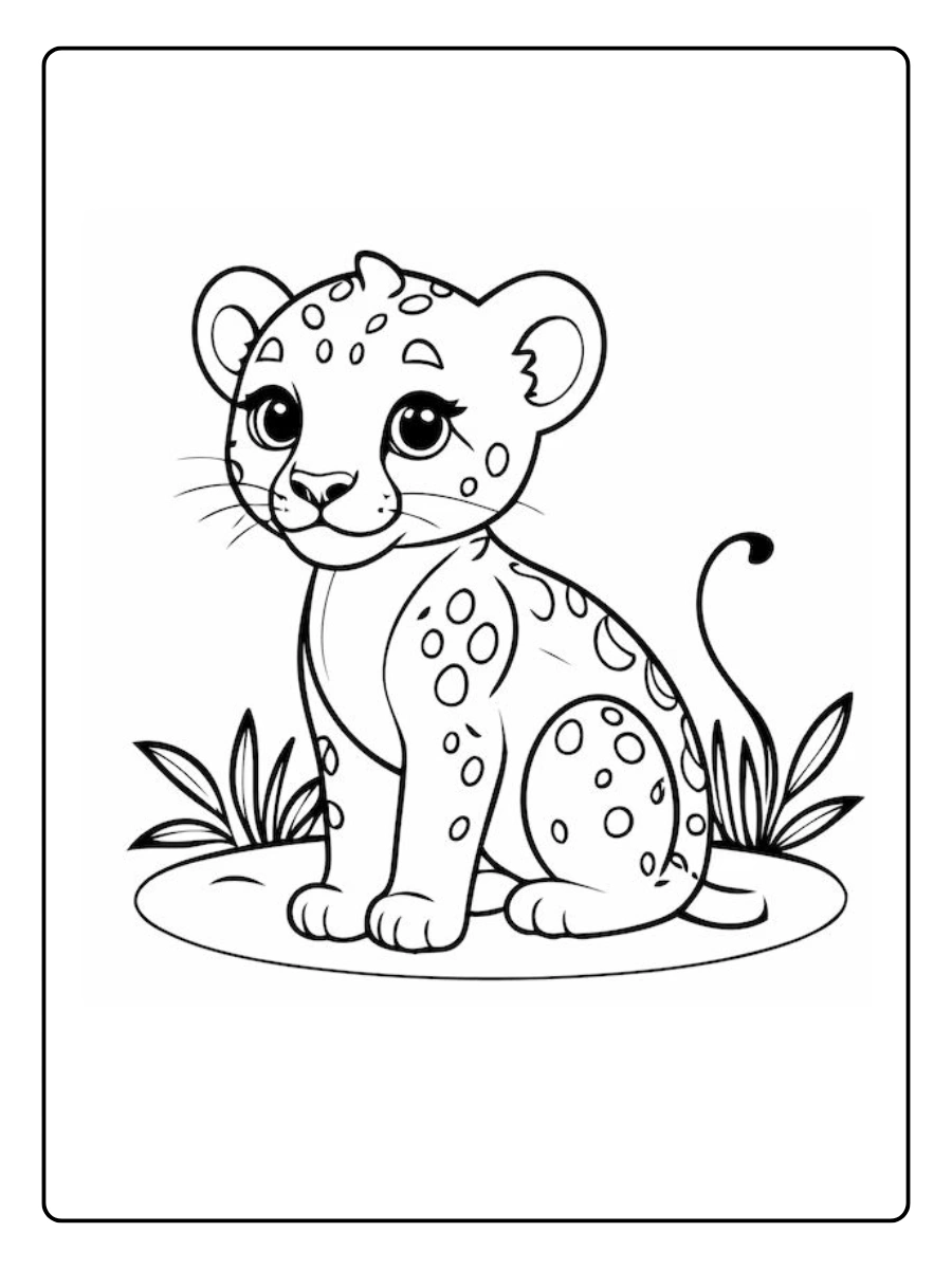 Coloriage Guépard (13)