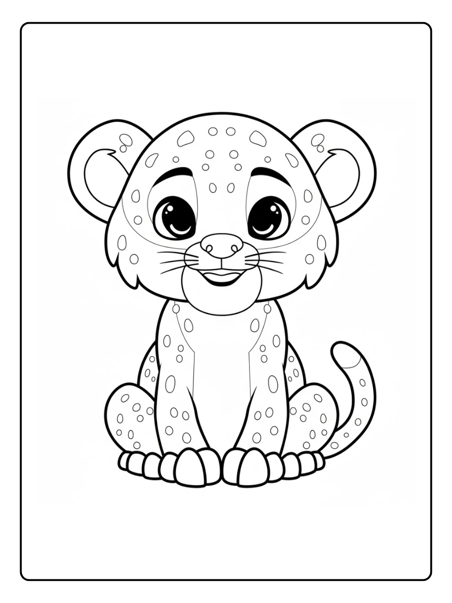 Coloriage Guépard (2)