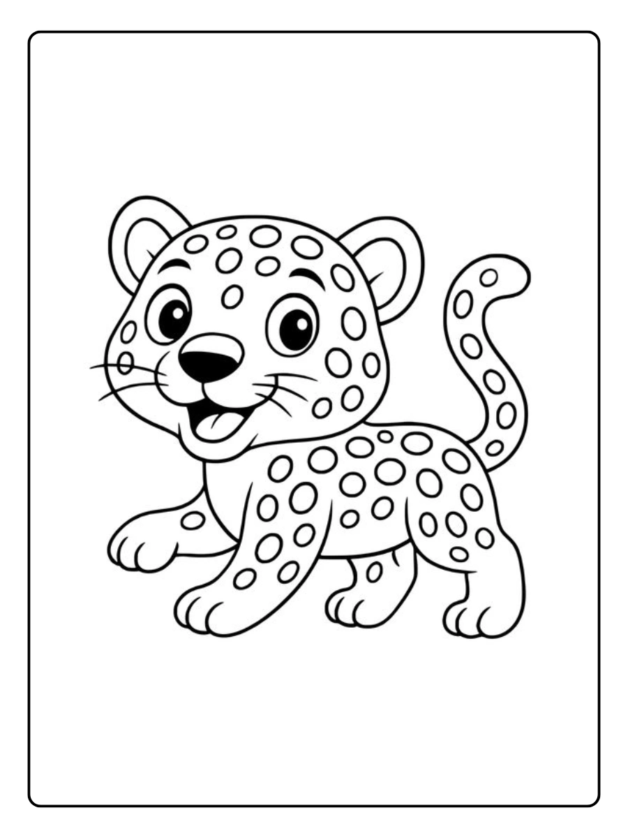 Coloriage Guépard (5)
