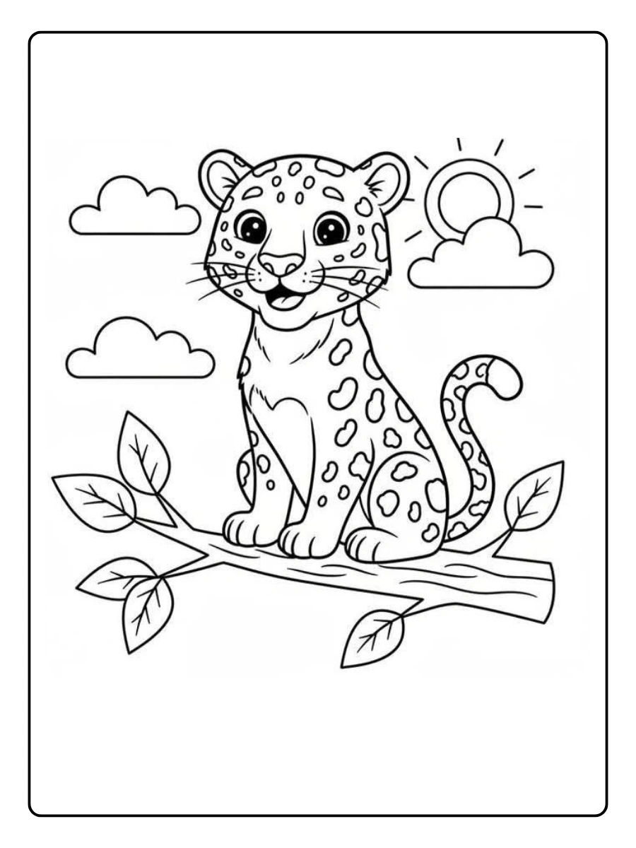Coloriage Guépard (6)