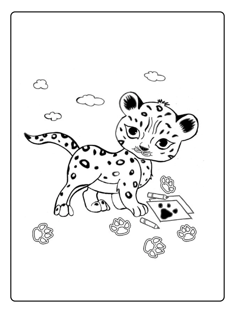 Coloriage Guépard (7)