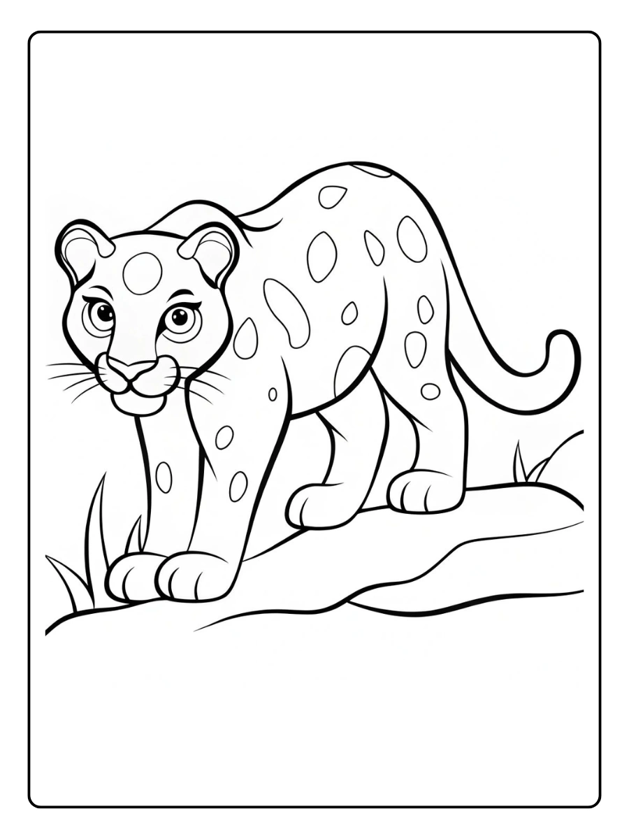 Coloriage Guépard (8)