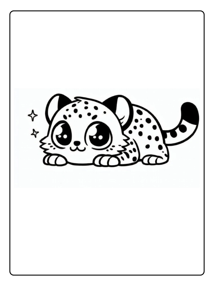Coloriage Guépard (9)