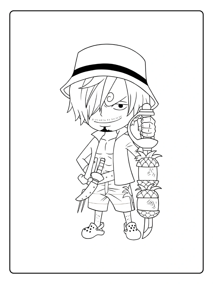 coloriage one piece sanji