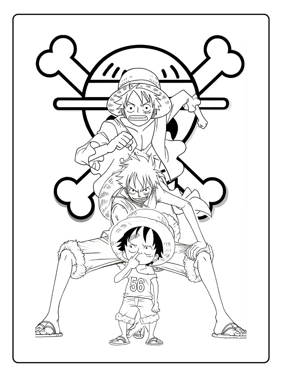 coloriage one piece tout l'équipage (1)