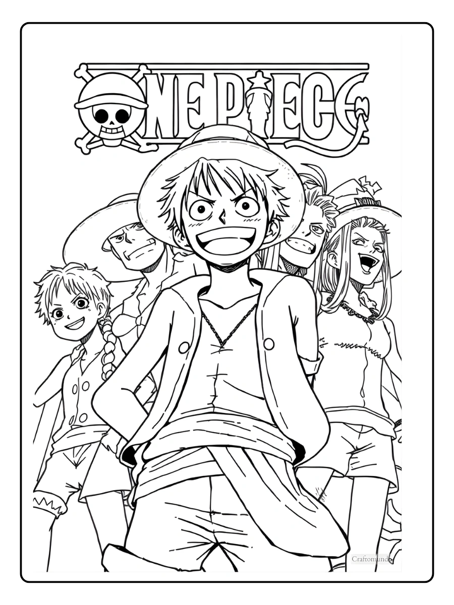 coloriage one piece tout l'équipage (2)