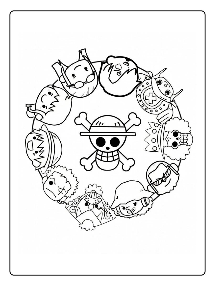 coloriage one piece tout l'équipage (5)