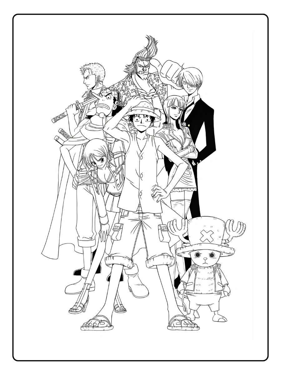 coloriage one piece tout l'équipage (6)
