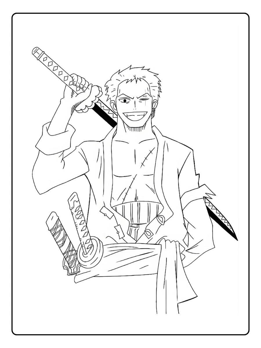 coloriage one piece zoro (1)
