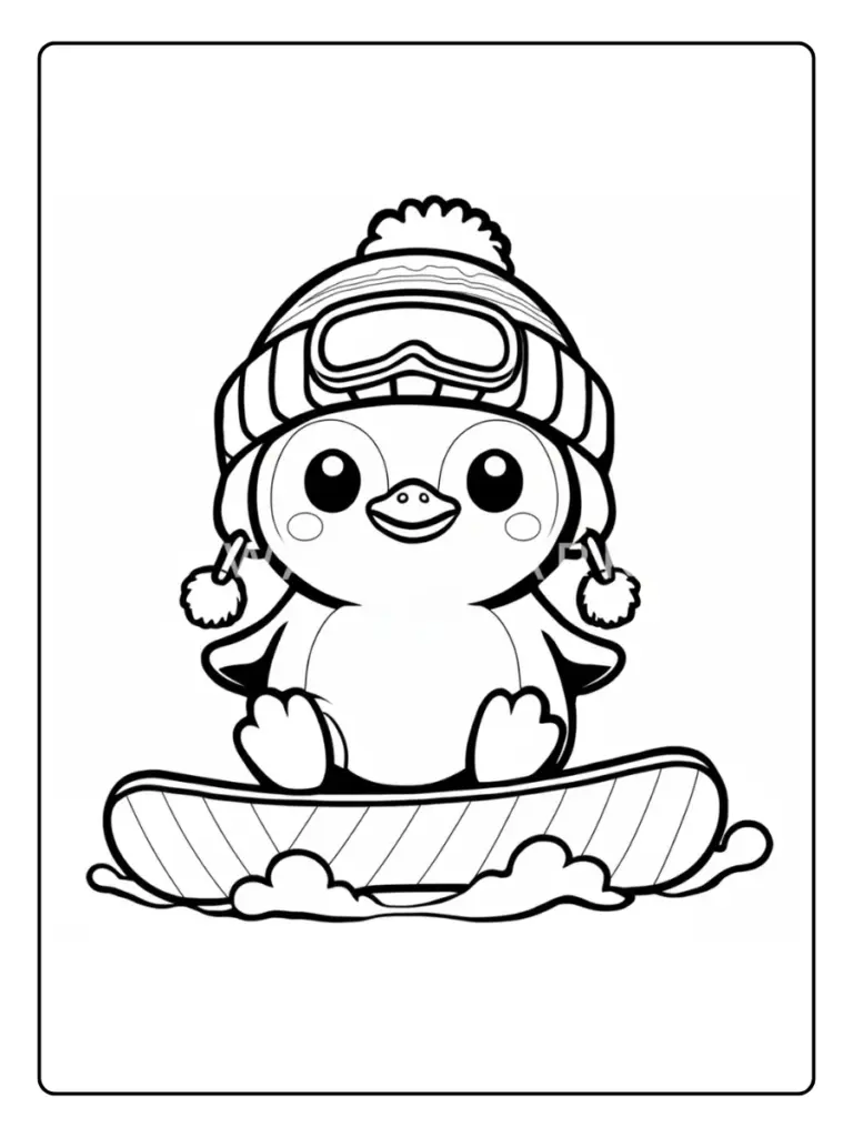 Coloriage Gratuit à Imprimer – Dessins à Colorier PDF & PNG 36 coloriage pingouin (1)