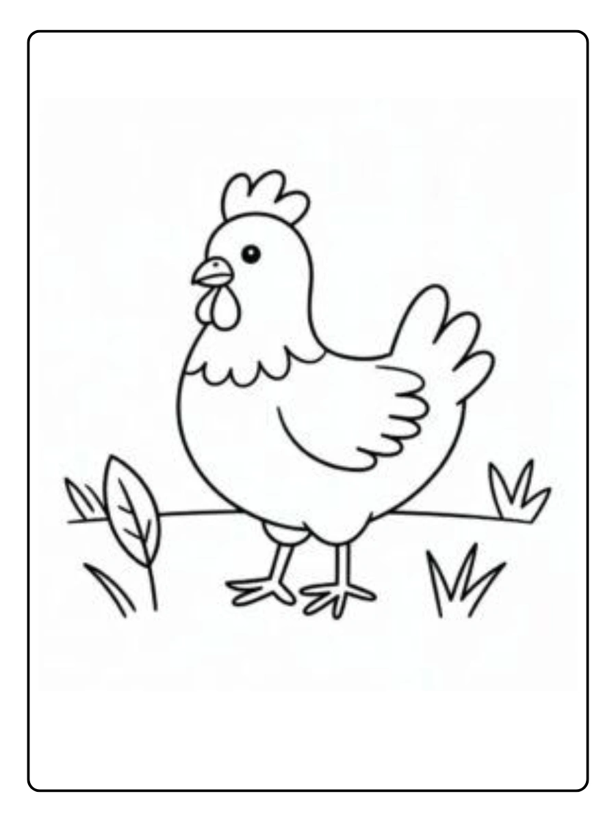 Coloriage Poule (10)