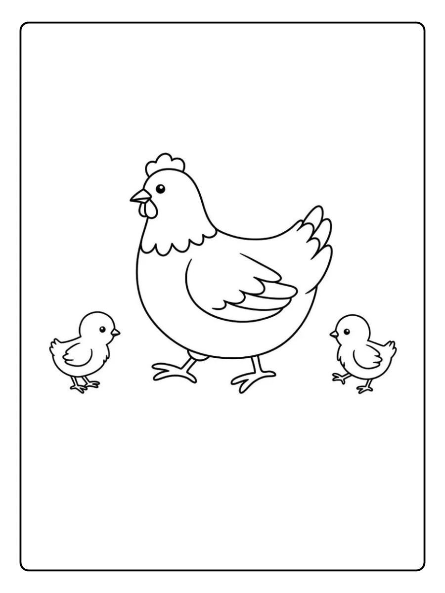 Coloriage Poule (11)