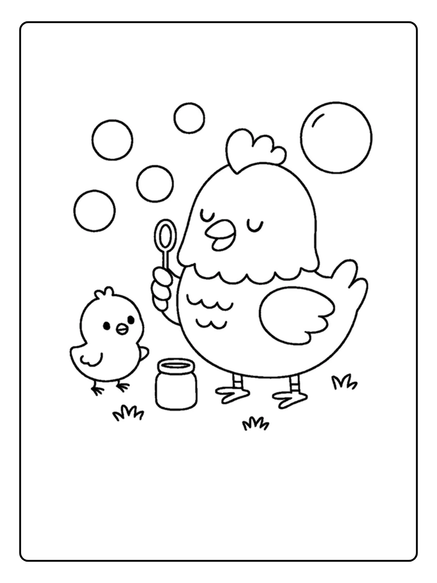 Coloriage Poule (14)