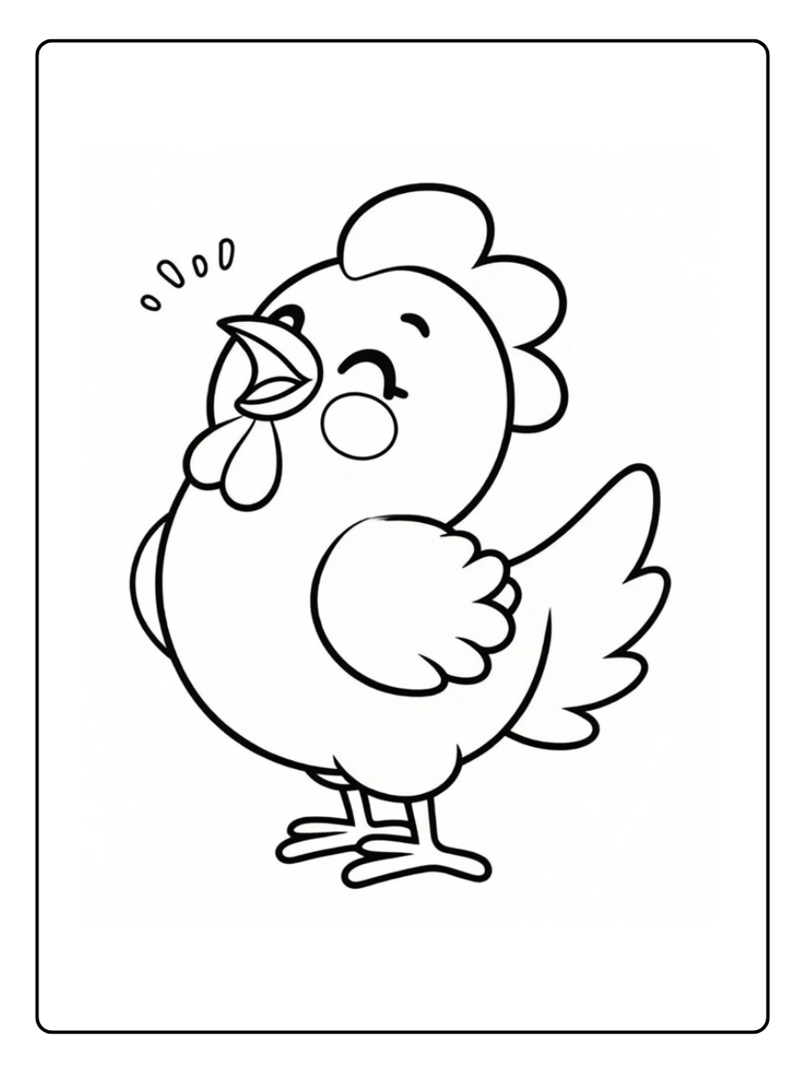 Coloriage Poule (2)