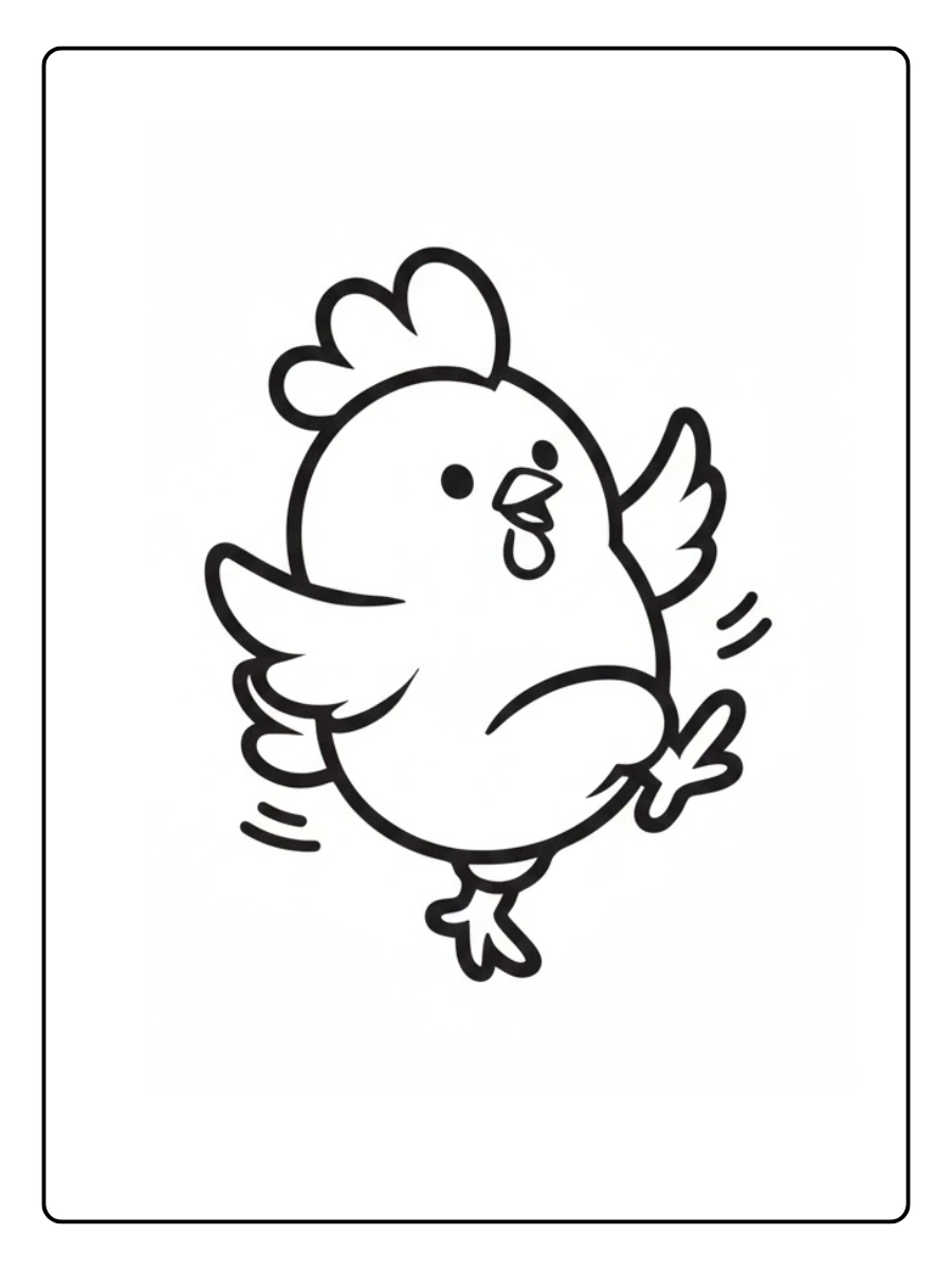 Coloriage Poule (3)