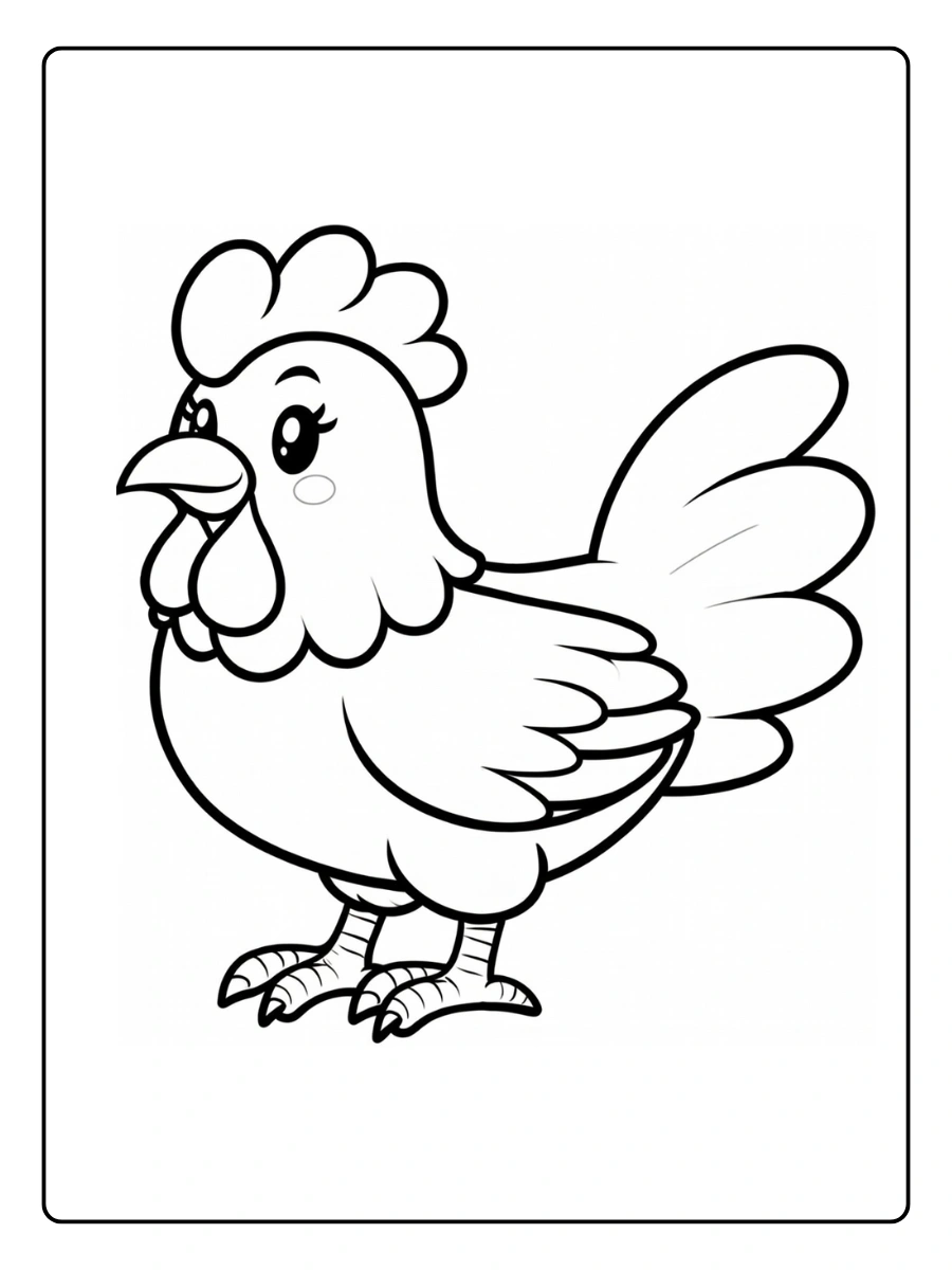 Coloriage Poule (4)