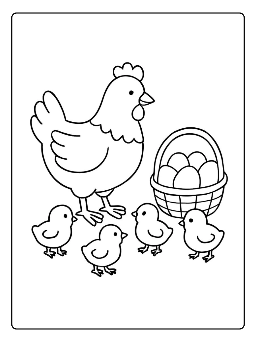 Coloriage Poule (6)